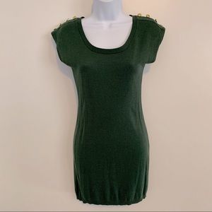Green Sweater Mini Dress